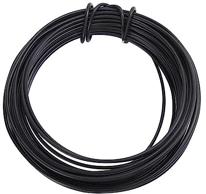 INOOMP Climbing Frame Wire for Garden Plants, Flexible Bendable Iron Wire 2.5mm Thick 10m Roll, Black Metal Twisting Cord for Flower Vines and Balcony Plant Support