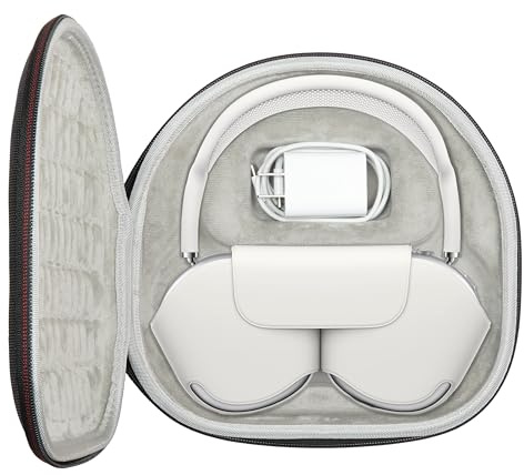 Ginsco Headphone Case Compatible with Apple AirPods Max, Shockproof Hard Shell Carrying Travel Case with Handle (Smart)