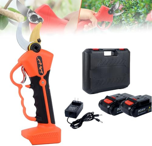Hydravex Tijeras de podar eléctricas, Tijeras de podar portátiles de Mano a batería, Tijeras de podar Profesionales inalámbricas, diámetro de Corte 30 cm