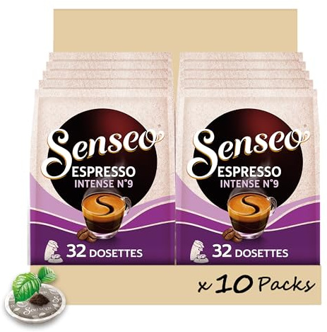 Senseo Espresso Intense 32 dosettes café | Complexe et puissant - Notes cacaotées et grillées