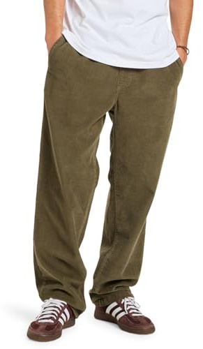 Quiksilver Taxer Regular Cord Pant Herrenhose, Braun, M