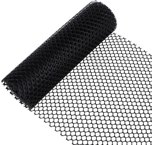40cm x 8m Chicken Mesh Fence Roll, Black Garden Net Fence Plastic Fence Mesh Netting Poultry Breeding Netting Garden Balcony Protection Net for Home Décor and Gardening Yard,1.2cm Diameter