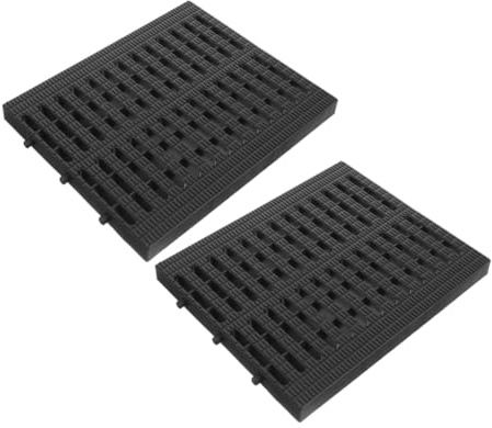 Operitacx 2pcs Plastic Drainage Grate Cover Weather Resistant Trench Drain Grate for Efficient Water Flow Yards Kitchens Outdoor Spaces Lightweight Easy Install Clog Prevention