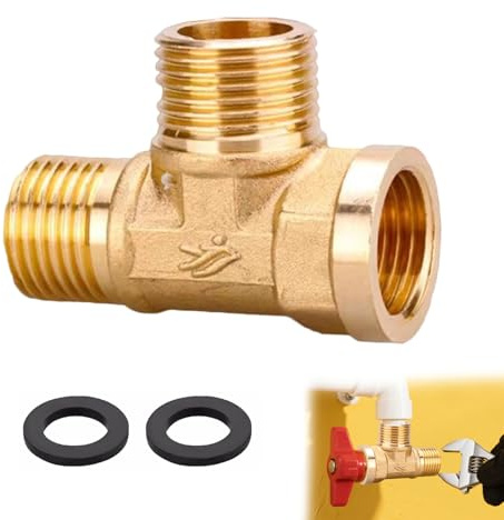 Raccord en T en laiton 1/2 pouce, pièce de jonction filetée G1/2 DN15 pour réseaux d'eau potable, chauffage et installations sanitaires