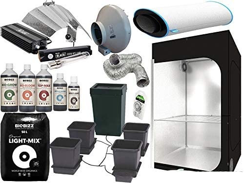Autopot 4 Grow Tent Kits With 600W Hps Light kit,Soil & Fertilisers Hydroponics (BioBizz - 1x Light Mix + Full Set of Fertilisers)