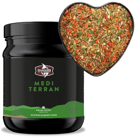 Royal Spice - Udenheim Mediterran Gewürzmischung 400g XXL Dose - Gewürz für Fleisch, Chicken, BBQ, oder Kräuterbutter, Dips und Dressing - Einzigartiger Geschmack