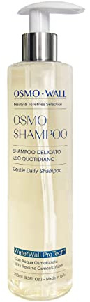 Osmowall OSMO SHAMPOO DELICATO per uso quotidiano. Capelli morbidi, idratati e luminosi. Con Gel di Aloe Vera concentrato da agricoltura biologica. Rispetta il PH del cuoio capelluto. Unisex - 250 ml