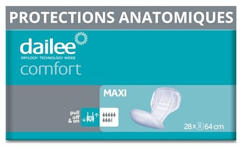 Dailee Comfort Maxi - 112x Pannoloni Sagomati per Anziani - Pannolone Rettangolare, Assorbente Incontinenza 8,5 Gocce - Comodi, Protettivi e Delicati