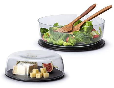 Continenta Duracore Käsebrett mit Glasglocke mundgeblasen Ø 27 cm, Glas, Mehrfarbig, one Size