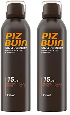 Piz Buin Tan and Protect Intensifying Sun Spray SPF 15, 150ml (Pack of 2)