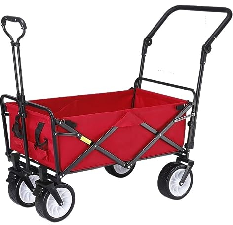 CCYENG Trolley Warenkorb Outdoor Tragbarer Camping Klappbarer Einkaufswagen Stall Trolley Box Anhänger Picknick Garten Werkzeugwagen Campingwagen Gartenwagen