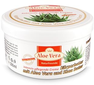 Naturfreunde Körperbutter mit Aloe Vera & Shea Butter | 300ml | Body Butter für trockene Haut | 48h Feuchtigkeit | Made in Europe