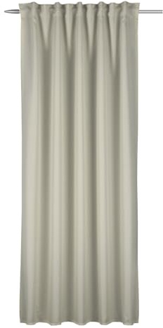 Sehlbach Tenda pronta per l'uso con fettuccia, Texture uni, Beige, 135 x 175 cm, Tessuto opaco, Eleganza naturale, Nastro integrato, Fissaggio facile, Certificato Oeko-Tex
