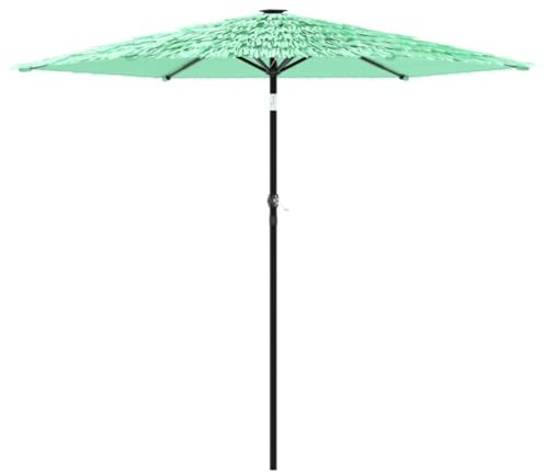 Protección solar contra el viento, lona de lona, protección solar de jardín, sombrilla con mástil de acero, color verde, 223 x 223 x 213 cm, para lawn, terraza, casas de vacaciones, pensiones