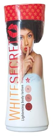 White Secret Lait de Beauté Éclaircissant, Soin Anti-taches, Lotion Corporelle, 300ml, Avec Vitamine E et AHA, Pour Tous Types de Peaux