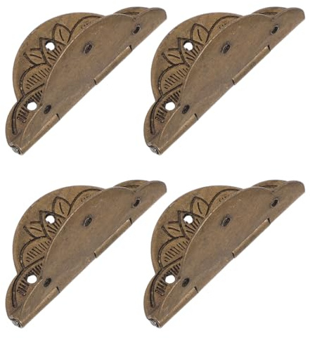 Lurrose Cerniere in Ottone Anticato per Portagioie 4 Pezzi 42x31mm, Ferramenta per Mobili Antichi, Cerniere di Ricambio per Scatole di Legno e Armadietti, Accessori per Fai da Te
