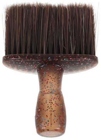 POPETPOP Pinceau à Raser pour Hommes Poils Synthétiques Marron, Brosse à Barbe Facile à Entretenir en Nylon et Plastique Antidérapant Nettoyage Précis du Visage à Domicile