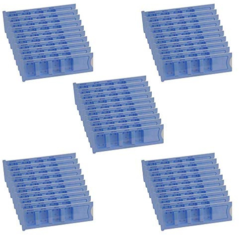Tablettenbox Medikamentenbox Pillenbox Pillendose Spender, 1 Tag, 4-Fach, blau, 50 Stück