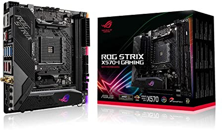 ASUS ROG Strix X570-I Gaming, X570 Mini-ITX Gaming Motherboard, AMD Ryzen 3000 with PCIe 4.0, WiFi 6 (802.11ax), Intel Gigabit Ethernet, SATA 6Gb/s