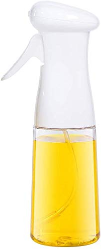 XiaoShenLu Olio Spruzzatore, Dispenser per Spruzzatore di Olio,Portable Olio Aceto Oliva Nebulizzatore Olio Cucina per BBQ, Insalata, Pane di Cottura, Cucina, Bianco 210ML