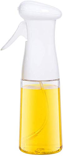 XiaoShenLu Olio Spruzzatore, Dispenser per Spruzzatore di Olio,Portable Olio Aceto Oliva Nebulizzatore Olio Cucina per BBQ, Insalata, Pane di Cottura, Cucina, Bianco 370ML