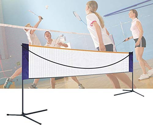APOE Badminton Set Netz mit Ständer für Garten Outdoor, Volleyballnetz für den Garten, Badminton Netz Profi, 3.1m/4.2m/5.1m, Höhenverstellbar