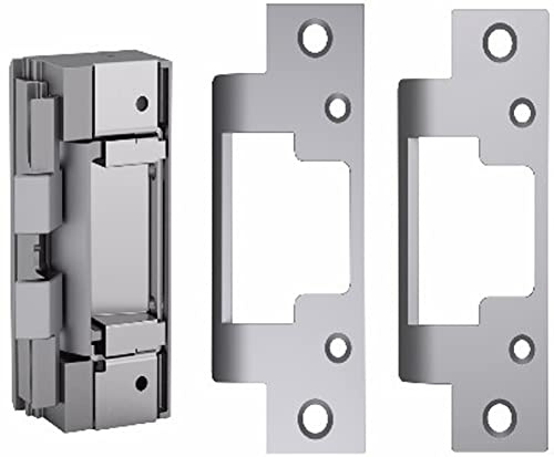 HES Hardware - Assa Abloy 8300c Electric Strike Fire Rated Complete Pac Includes Both 801 & 801A faceplates for use with Cylindrical locksets, Satin Stainless Steel (630), Dual Voltage (12/24 VDC)