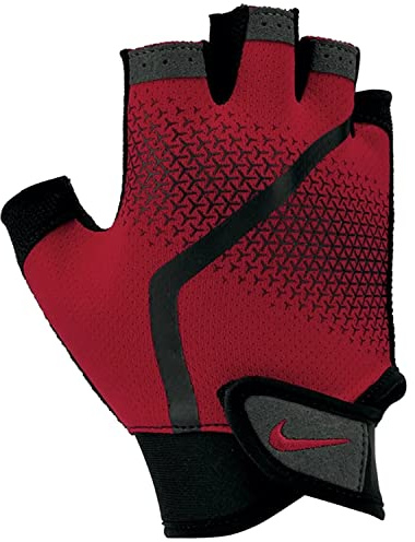 Nike Herren Extreme Fitness Handschuhe Training Gym Grip Handschuhe Workout Krafttraining, University Red/Black/University Red, L
