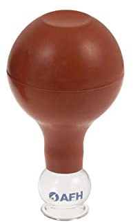 AFH Schröpfglas mit Ball Spezial | Farbauswahl und Größenauswahl | Schröpfen | Massage | Glas (Ø 25 mm, braun)