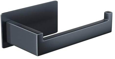 Aikzik - Portarrollos de Papel higiénico sin taladros, Adhesivo de Acero Inoxidable, para Cocina y baño, Color Gris