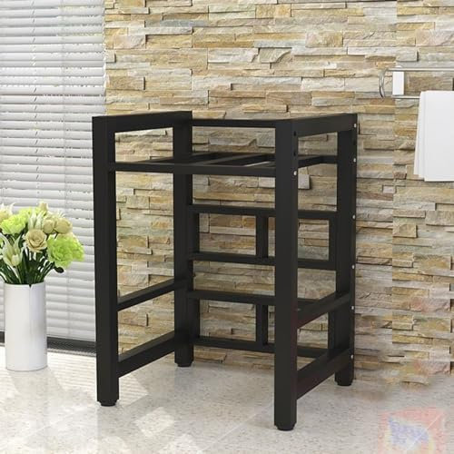 Multifunction Wash Machine Stand Base, Height Adjustable Dryer Stand Portable Stacking Kit, Strong Steel Construction with 400KG Load Capacity for Washer Refrigerator Washing Machine Dryer black