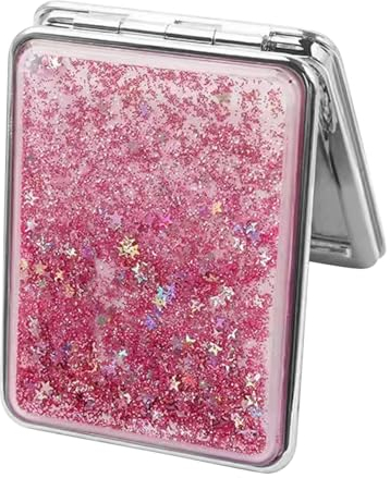 Ansodo Taschenspiegel Klein, Tragbarer Handspiegel, Schminkspiegel Klein, Doppelseitig Makeup Mirror, Für Geldbörsen Und Reisen