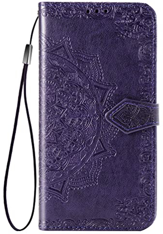 Google Pixel 9 Handyhülle Handytasche Totem Muster Google Pixel 9 Hülle Case PU Leder Tasche Flipcase Schutzhülle Ständer Geldklammern Magnet Klapphülle Schale Bumper hardcover lila