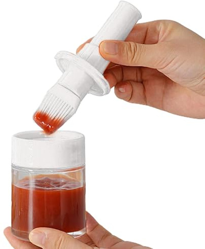 JINGLING Dispensador de de oliva con cepillo, cepillo para botellas