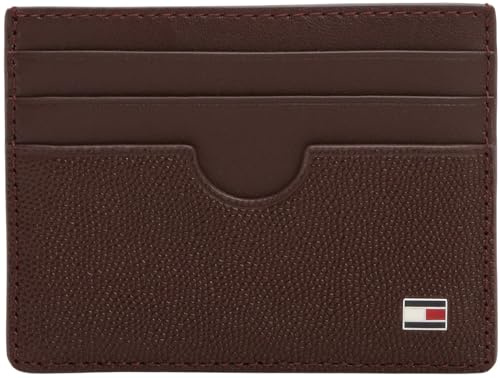 Tommy Hilfiger TH flagga CC-hållare för män AM0AM13517 korthållare, brun (kaffebönor), OS, Brun (kaffebönor), one size
