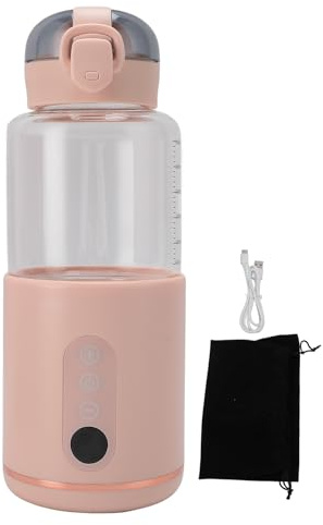 Chauffe-lait Portable pour Voyage, Chauffe-eau électrique 300 Ml, Chauffe-lait sans Fil Rechargeable par USB avec Contrôle de Température Réglable de 37 ℃ à 55 ℃