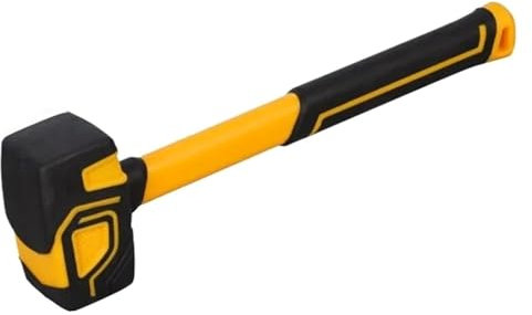 SAJMAKUWLA Rubber Mallet, Martello di Gomma Multifunzionale for Piastrelle di Ceramica Martello di Gomma Morbida for maschiatura in Pelle Utensili manuali Professionali for Lavoratori edili(500)(300)