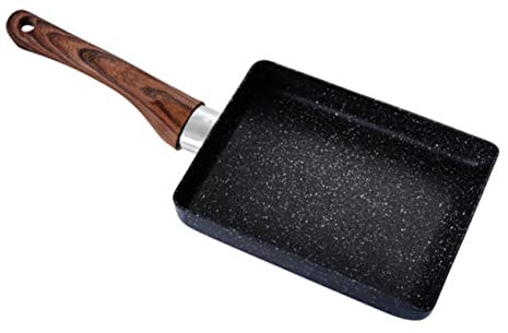 OFFSCH 1 Pz Padella Quadrata Antiaderente Padella Tamagoyaki Per Frittata Per Cucina Domestica Manico in Legno Per Cucina Domestica