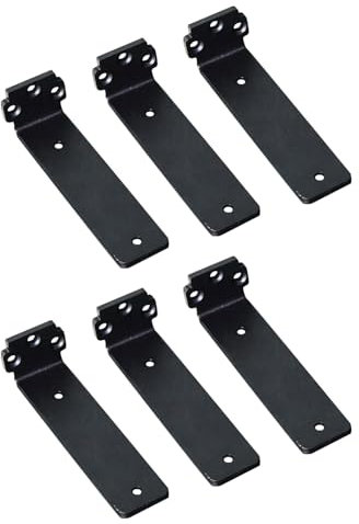 6 piezas Escuadras para Estanterias Negro 20cm Soporte Estanteria pared Escuadras Metalicas Soporte Balda Estanteria Pared Capacidad de Carga 70KG