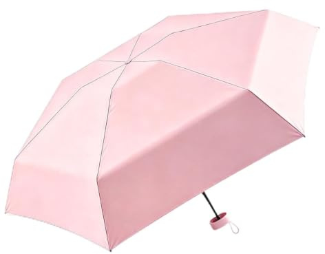 Paraguas Plegable Ultra Compacto y Portátil-Mini Paraguas de Viaje Compacto y Plegable con Protección UV,Diseño Plano de 14.5cm,Paraguas de Viaje Compacto yLigeroparaHombresyMujeres,VarillasdeAluminio