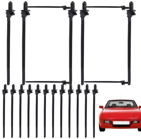 Kfz-Kabelbinder – 100 Stück, Kabelbinder mit Gewinde, verstellbarer Clip, 6 x 210 mm X31 Automobil-Kabelbinder, Verriegelungsverschluss für industrielle Bündelung, elektrische Arbeiten