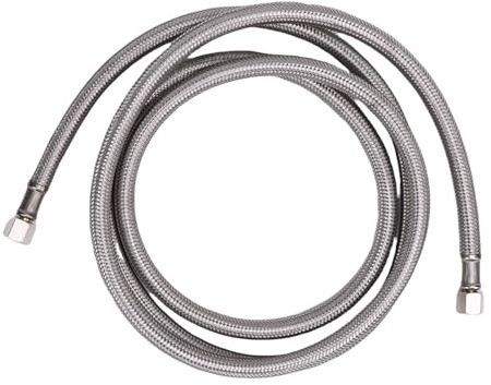 Ice Maker Hose, Stainless Steel 1/4 Inch Woven Ice Maker Water Supply Hose Connector for DIY Replacement (l)