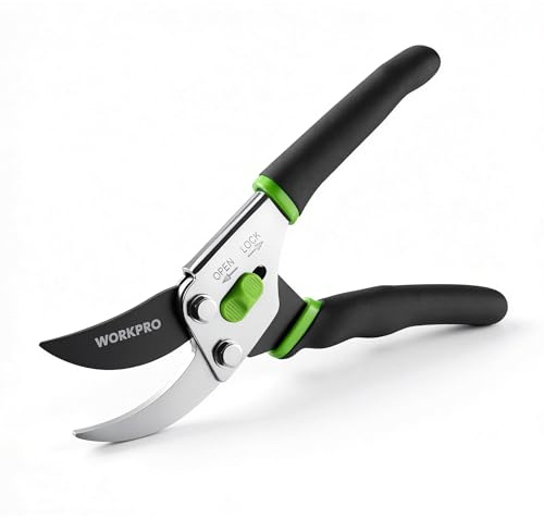 WORKPRO 8.5 Bypass Pruning Shears, 5/8 Cut Capacity Garden Shears