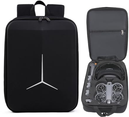 LiLiTok Sac de transport pour DJI Neo 2 Sac à dos pour lunettes N3, valise antichoc, sac de rangement pour accessoires de drone DJI Neo 2, télécommande, batteries