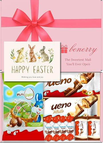 Benerry Chocolate Gift Box Hamper - 9 Treats Easter Gift - Creamy Wafer Sweet Box of Chocolates