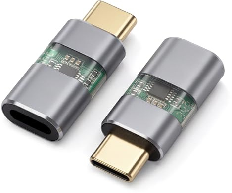 Seminer Lightning-uttag till USB-C kontaktadapter (2-pack) 60 W stöder laddning och datasynkronisering för iPhone 17/16/15, iPad Pro/Air, inte för ljud/OTG (grå)