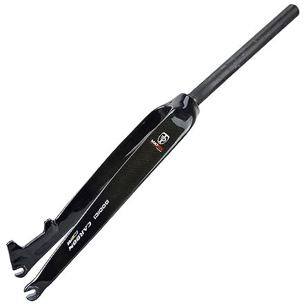 YADZISW 26/27.5/29 in Fibra di Carbonio MTB Forcella Rigida Freno a Disco Senza Filettatura Tubo Dritto 1-1/8 forcelle Anteriori da Montagna QR 9x100mm Bici (Colore: Nero, Taglia 29)