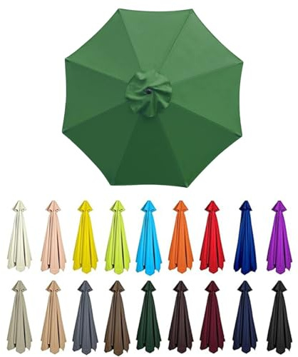 JTPMYFT Tettuccio for ombrellone di ricambio, copertura for ombrellone da giardino, 6 o 8 stecche, adatto for l'uso in spiaggia e in giardino