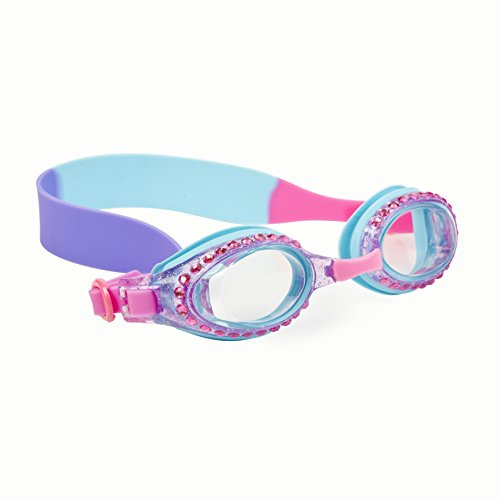 Bling 2O Girls Swim Goggles for Kids – Blue Rhinestone Design, Anti-Fog UV Protection Lenses, Adjustable Strap, Leakproof Comfortable Fit for Pool, Beach, Swim Lessons & Vacation, Ages 3+