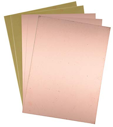 sourcing map 5Stk. Einseitige kupferkaschierte Laminat Leiterplatte FR4 | 200x150mm 7.87x5.91 Zoll 1.6mm Dicke, PCB Tafel Namensschild, DIY Prototyp